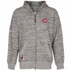 Cincinnati Reds Majestic Authentic Collection Clubhouse Full-Zip Hoodie - Heather Gray