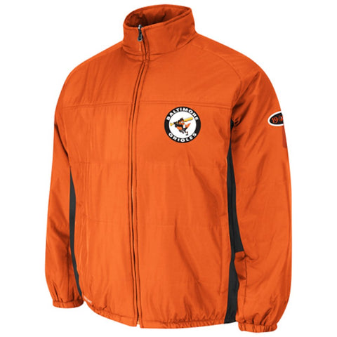 Baltimore Orioles Majestic Cooperstown Double Climate Jacket - Orange
