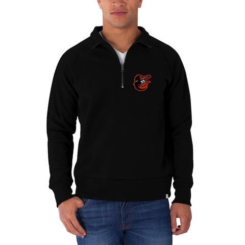 Baltimore Orioles '47 Cross Check Quarter-Zip Pullover Sweatshirt - Black