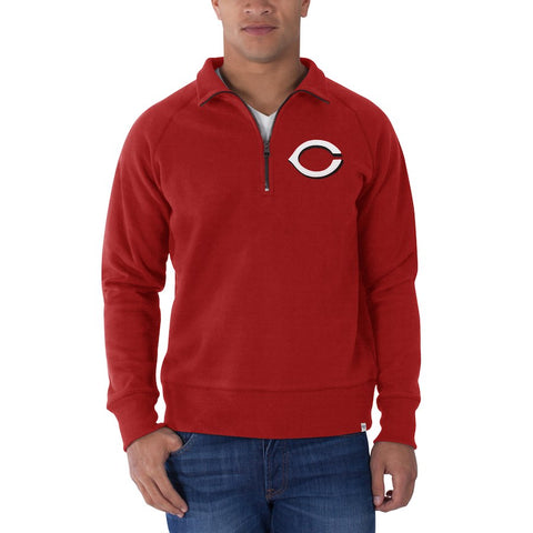 Cincinnati Reds '47 Cross Check Quarter-Zip Pullover Sweatshirt - Red