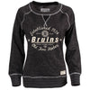 Boston Bruins Old Time Hockey Women's Crystal Sweatshirt - Black