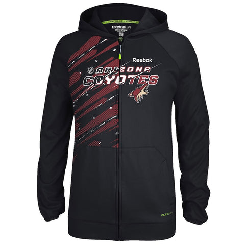 Arizona Coyotes Reebok Center Ice TNT Play Dry Full Zip Hoodie - Black