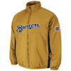 Milwaukee Brewers Majestic Double Climate Full-Zip Jacket - Gold