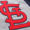 St. Louis Cardinals Stitches Poly Brushed Full Zip Track Jacket - Gray