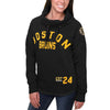 Boston Bruins Women's Fleece Funnel Neck Pullover Sweatshirt - Black