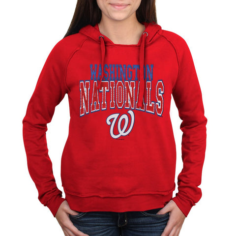Washington Nationals 5th and Ocean by New Era Women's Big Team Pullover Hoodie - Red