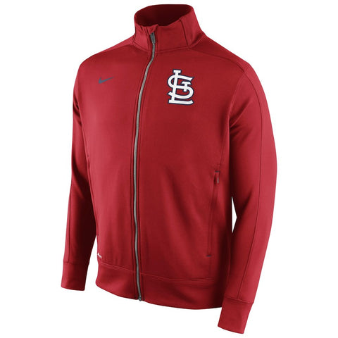 St. Louis Cardinals Track Full Zip Performance Jacket - Red