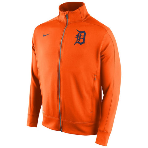 Detroit Tigers Track Full Zip Performance Jacket - Orange