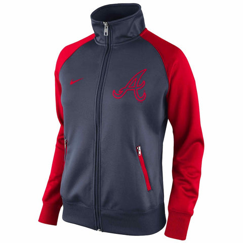 Atlanta Braves Women's Full Zip Track Jacket 1.5 - Navy