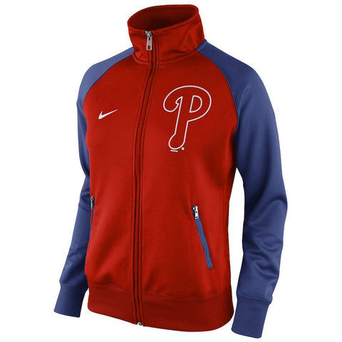 Philadelphia Phillies Women's Full Zip Track Jacket - Red  -