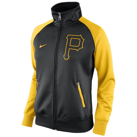 Pittsburgh Pirates Women's Full Zip Track Jacket 1.5 - Black