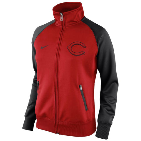 Cincinnati Reds Women's Full Zip Track Jacket - Red  -
