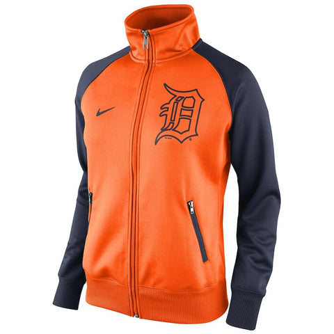 Detroit Tigers Women's Full Zip Track Jacket 1.5 - Orange