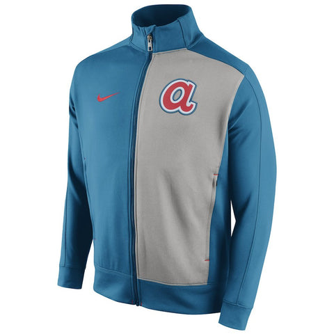 Atlanta Braves Cooperstown Collection Performance Colorblock Jacket - Royal
