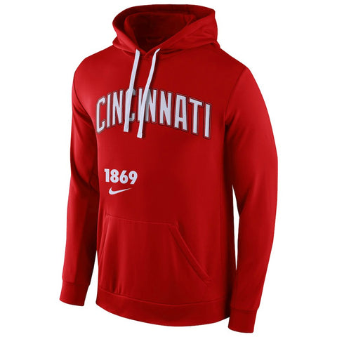 Cincinnati Reds Cooperstown Performance Pullover Hoodie - Red