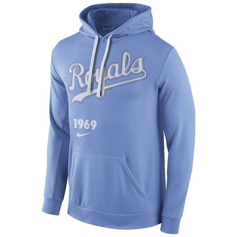 Kansas City Royals Cooperstown Performance Pullover Hoodie - Light Blue