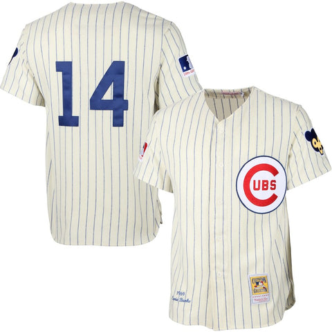 Ernie Banks Chicago Cubs Mitchell & Ness MLB Authentic Jersey - Cream