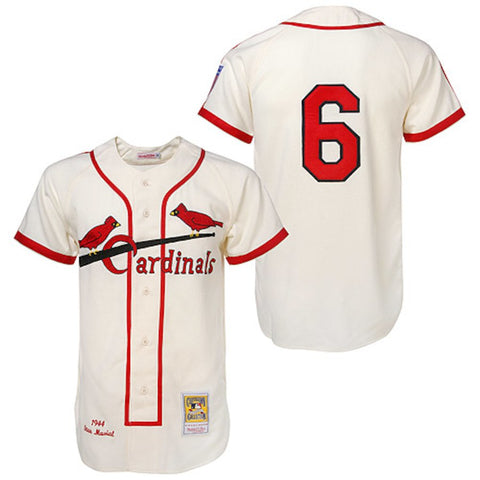 Stan Musial St. Louis Cardinals Mitchell & Ness MLB Authentic Jersey - Cream