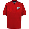 Washington Nationals Majestic Men's On-Field Training Half Zip Pullover Jacket - Red