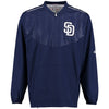 San Diego Padres Majestic On Field Cool Base Training Half-Zip Jacket - Navy