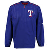 Texas Rangers Majestic On Field Cool Base Training Half-Zip Jacket - Royal