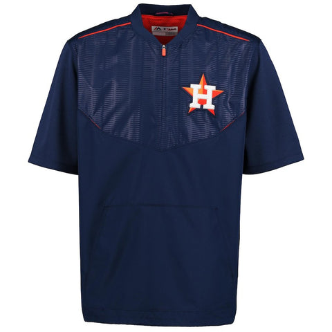 Houston Astros Majestic On-Field Training Half Zip Pullover Cool Base Jacket - Navy