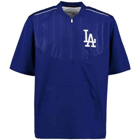 Los Angeles Dodgers Majestic Men's On-Field Training Half Zip Pullover Jacket - Royal