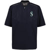 Seattle Mariners Majestic Men's On-Field Training Half Zip Pullover Jacket - Navy