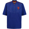 New York Mets Majestic Men's On-Field Training Half Zip Pullover Jacket - Royal