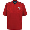 Philadelphia Phillies Majestic Men's On-Field Training Half Zip Pullover Jacket - Red