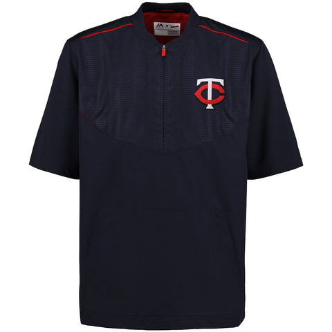 Minnesota Twins Majestic Men's On-Field Training Half Zip Pullover Jacket - Navy