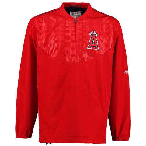 Los Angeles Angels Majestic On Field Cool Base Training Half-Zip Jacket - Red