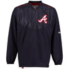 Atlanta Braves Majestic On Field Cool Base Training Half-Zip Jacket - Navy