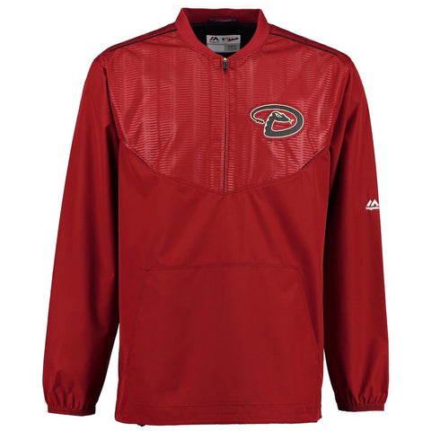 Arizona Diamondbacks Majestic On Field Cool Base Training Half-Zip Jacket - Red