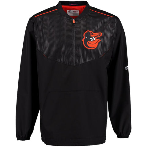 Baltimore Orioles Majestic On Field Cool Base Training Half-Zip Jacket - Black