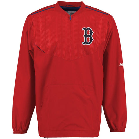 Boston Red Sox Majestic On Field Cool Base Training Half-Zip Jacket - Red