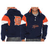Detroit Tigers Starter Breakaway Quarter Jacket - Navy Blue/Orange