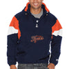 Detroit Tigers Starter Breakaway Quarter Jacket - Navy Blue/Orange