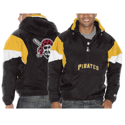 Pittsburgh Pirates Starter Breakaway 1/4 Zip Jacket - Black