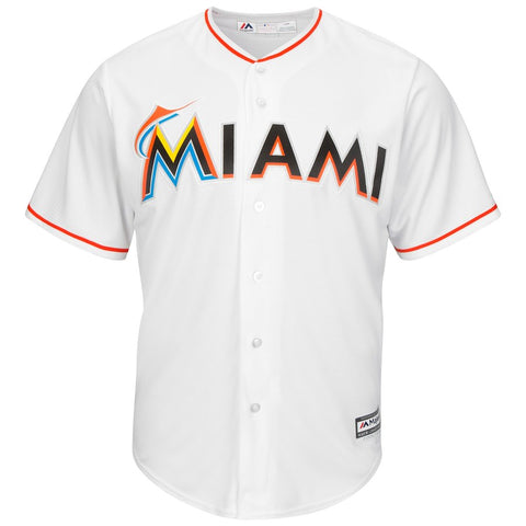 Miami Marlins Majestic Youth Official Cool Base Jersey - White