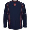 Detroit Tigers Majestic On-Field Practice Pullover Sweatshirt - Navy
