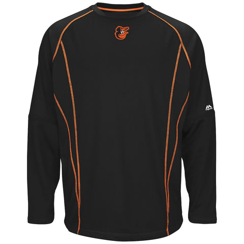 Baltimore Orioles Majestic On-Field Practice Pullover Sweatshirt - Black