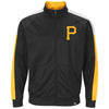 Pittsburgh Pirates Majestic Take Out Slide Full Zip Jacket- Black