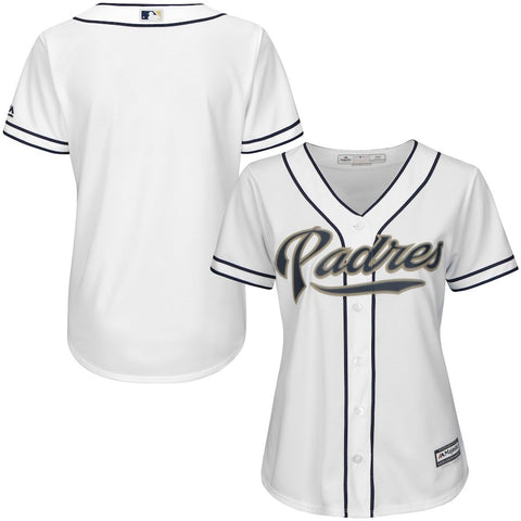 San Diego Padres Majestic Women's Cool Base Jersey - White