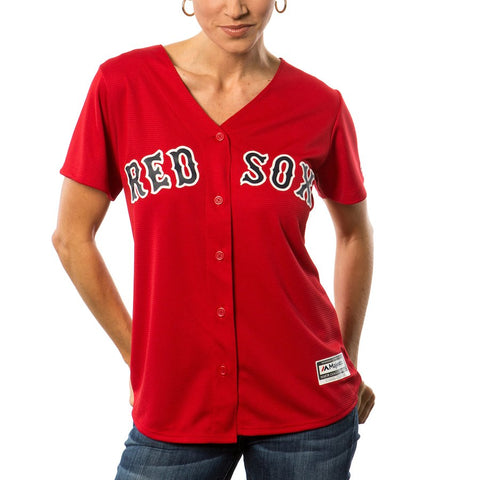 Boston Red Sox Majestic Women's Cool Base Jersey - Scarlet