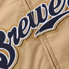 Milwaukee Brewers Majestic Double On-Field Jacket - Gold