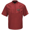 Arizona Diamondbacks Majestic Big & Tall Cool Base On Field Short Sleeve Training Jacket - Red