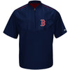 Boston Red Sox Majestic Big & Tall Cool Base On Field Short Sleeve Training Jacket - Navy