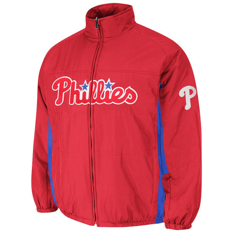Philadelphia Phillies Double Climate On-Field Jacket - Red