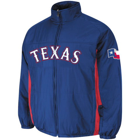 Big & Tall Texas Rangers Double Climate On-Field Jacket - Royal Blue